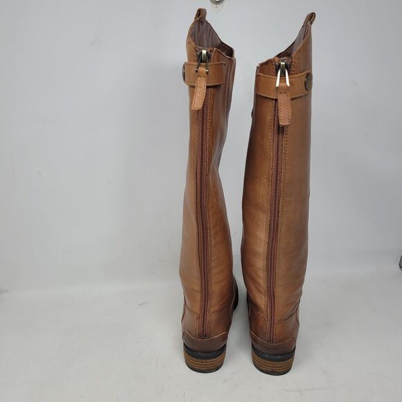 Sam Edelman Penny 2 Leather Riding Boots Women's Sz 4.5 Brown Equestrian Biker - Picture 2 of 10